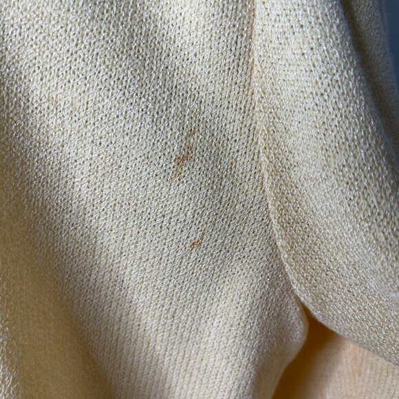 St. John by Marie Gray Women's Yellow Knit Button Down Striped Cardigan 14 - Picture 11 of 11